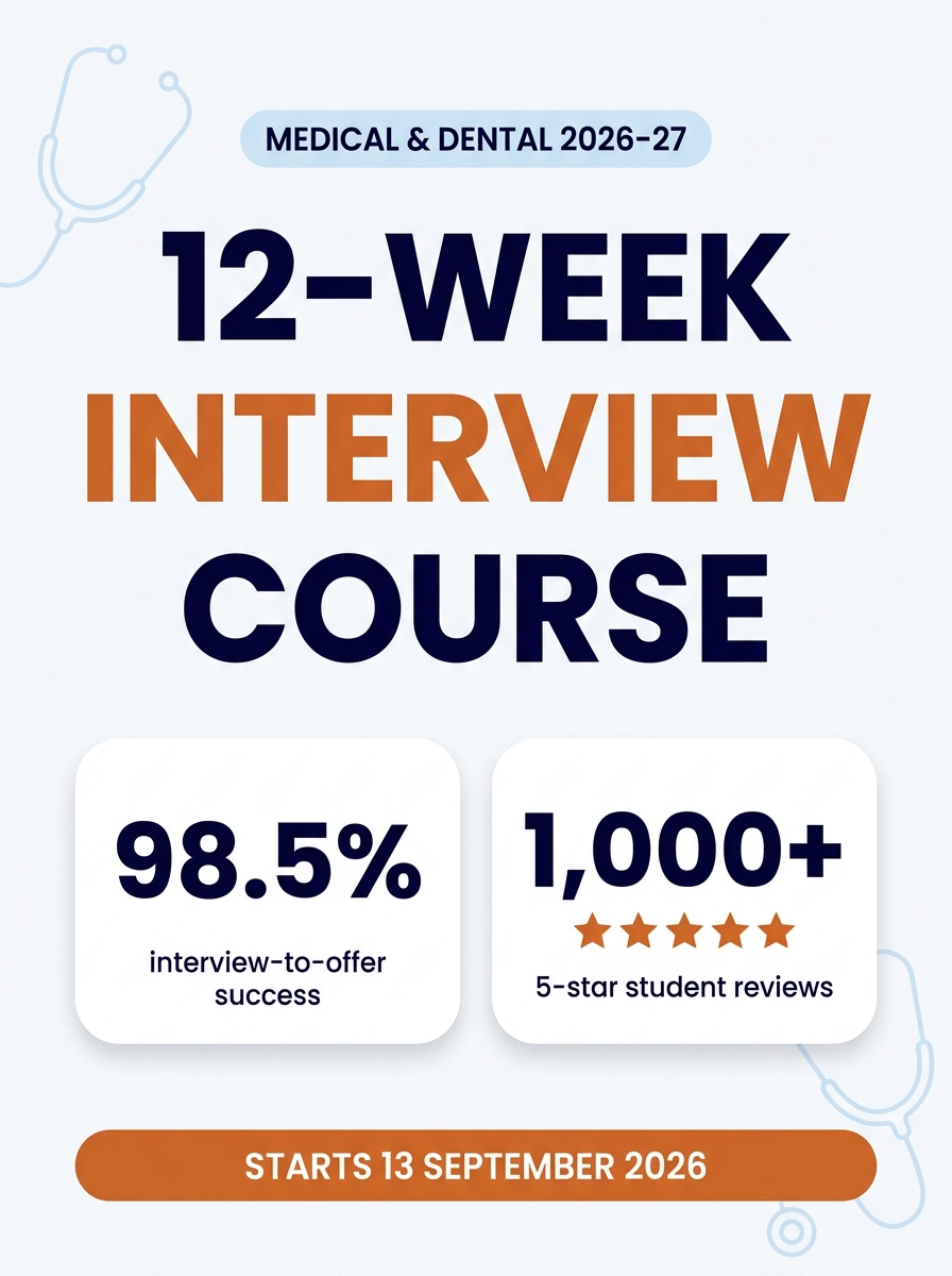 Dr Rizvia Khan, GP and former medical school interviewer, teaching the Med School Entry 12-week interview course