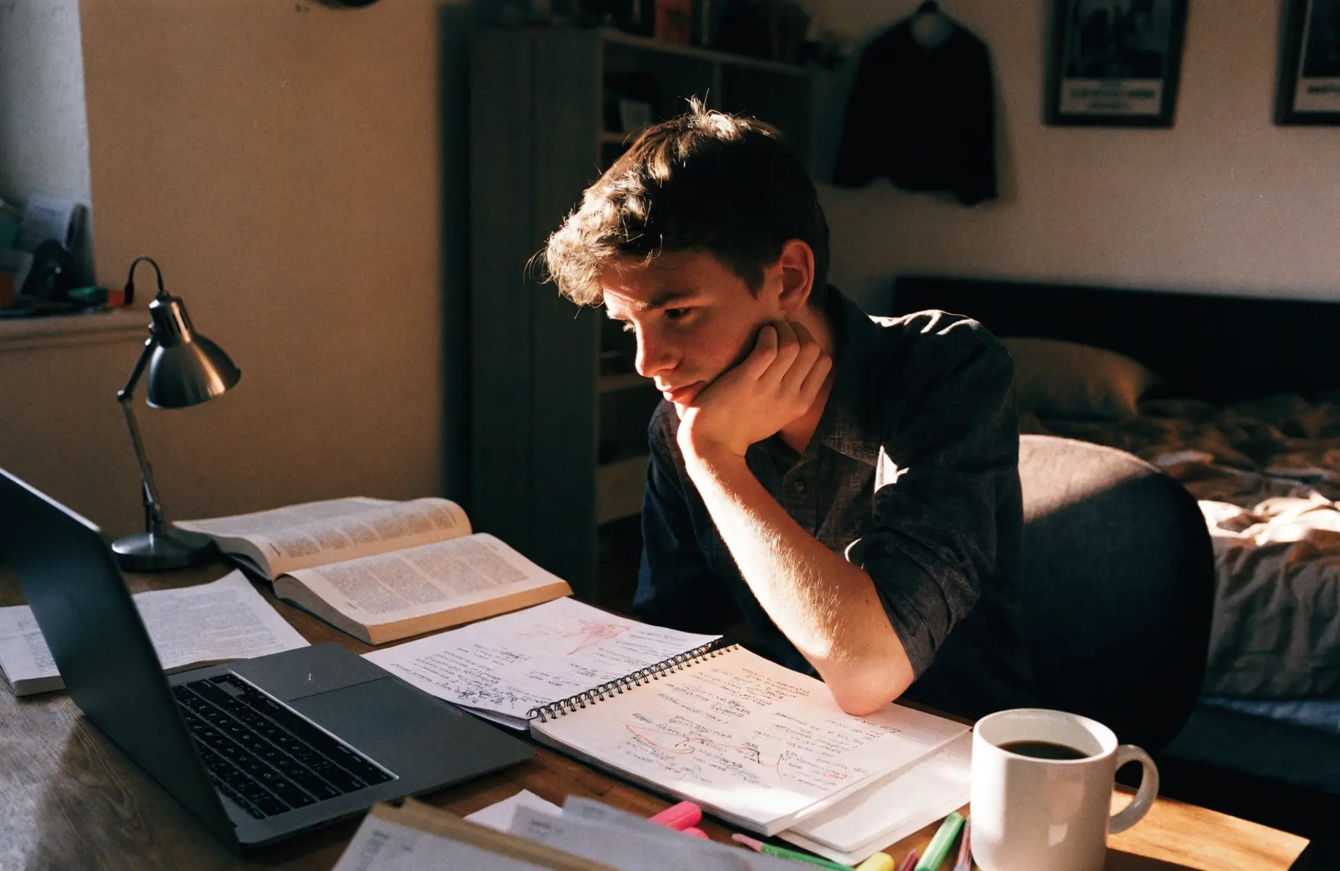 Student studying for UCAT preparation course